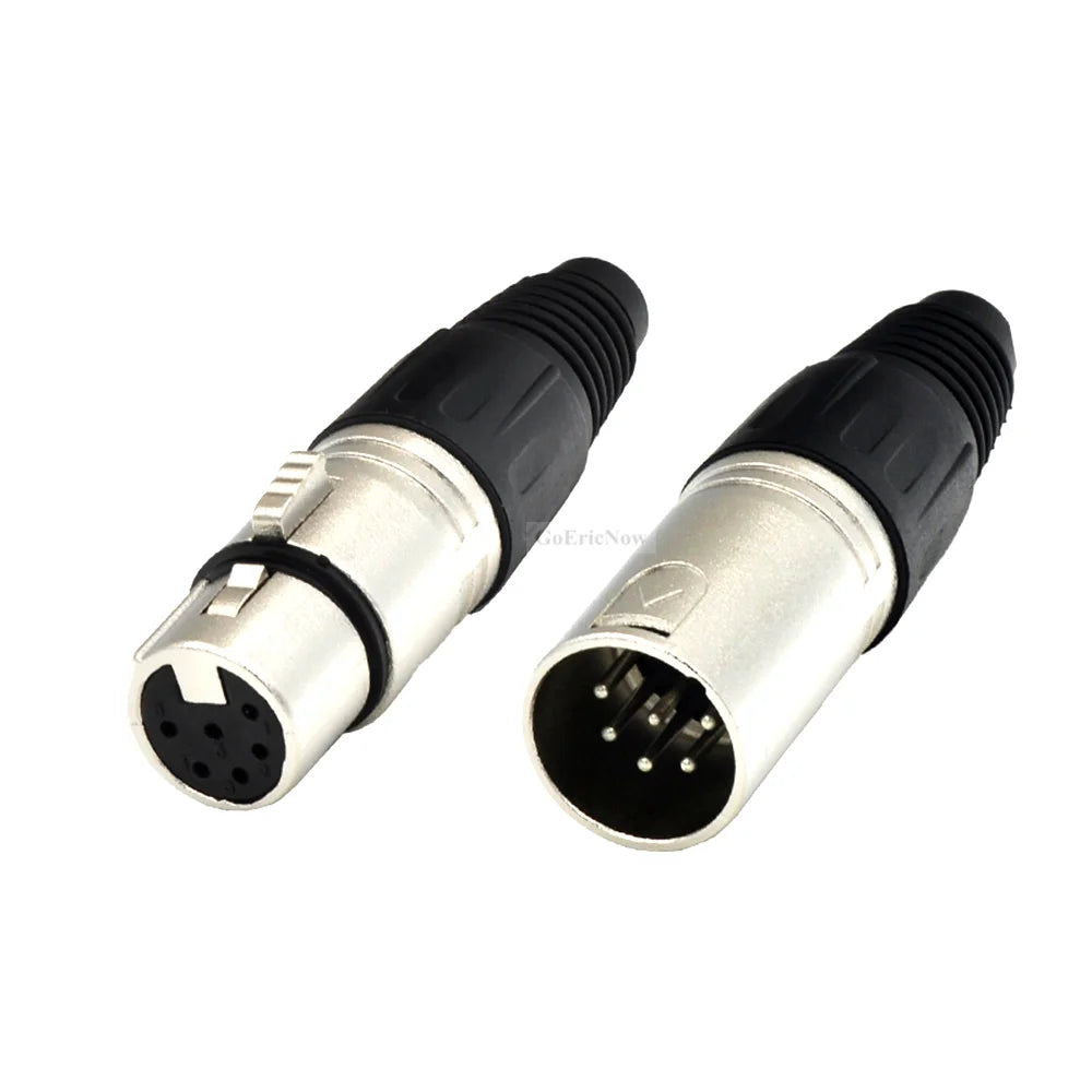 1pcs 3,4,5,6,7 pin Female/Male Straight Microphone Audio XLR Speaker Panel mount socket Connector
