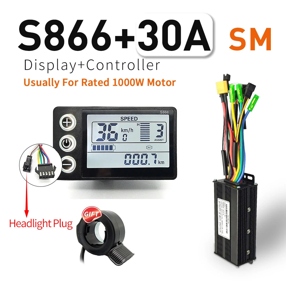 Sine Wave Controller Kit | 17/26/30A | S866 LCD Display