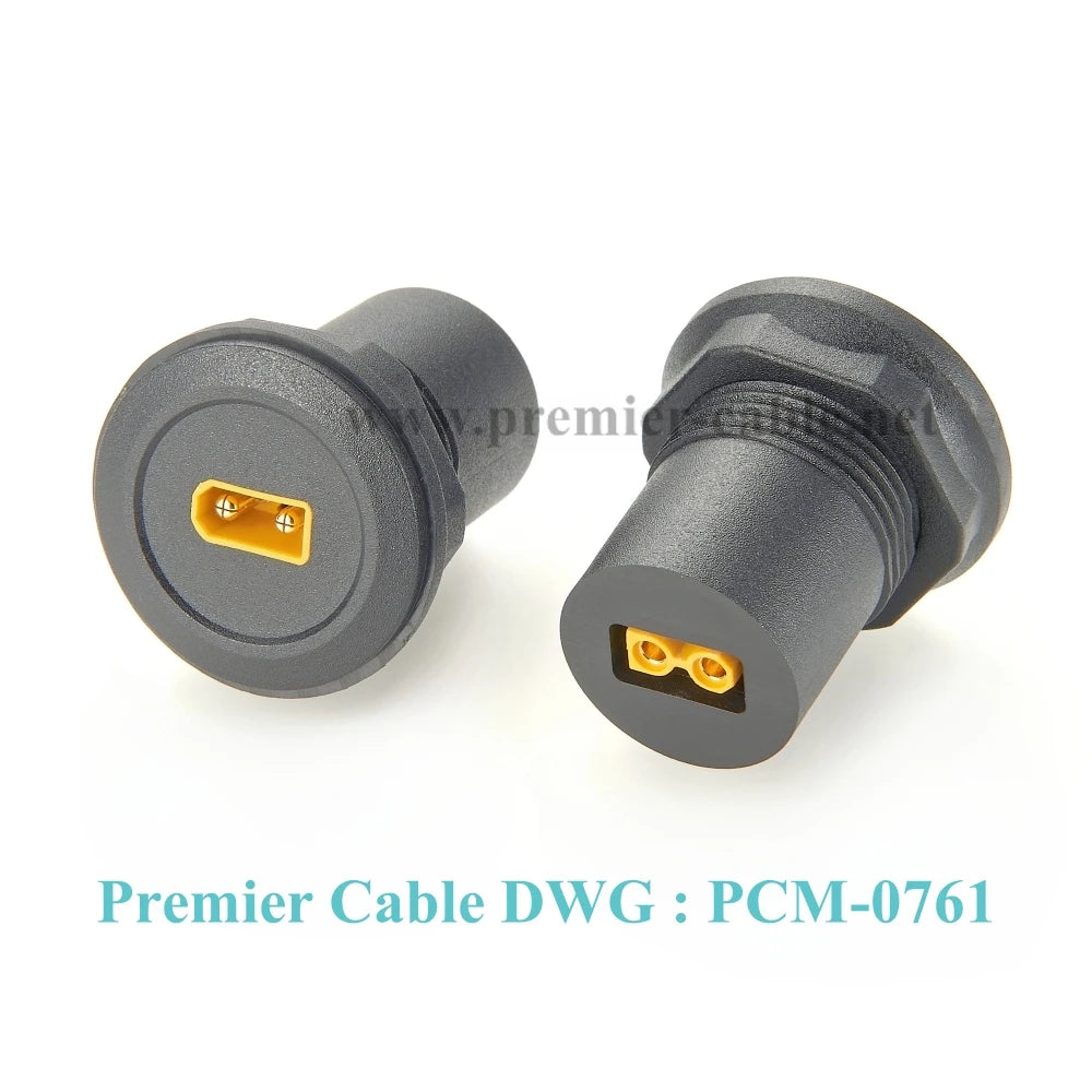XT30 Panel Mount Adapter | Round | Male to Female