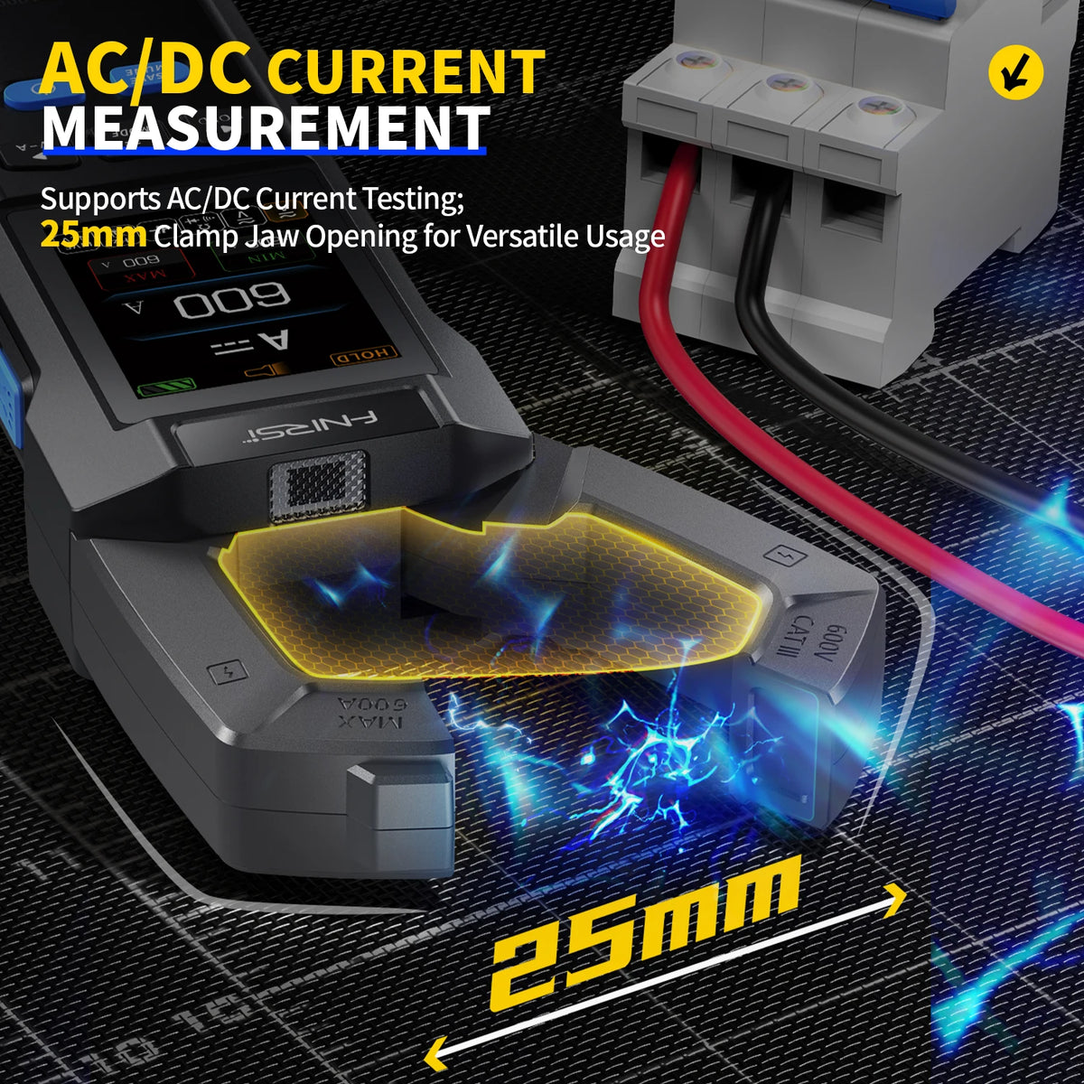 FNIRSI DMC-100 Clamp Meter | 600A AC/DC | NCV