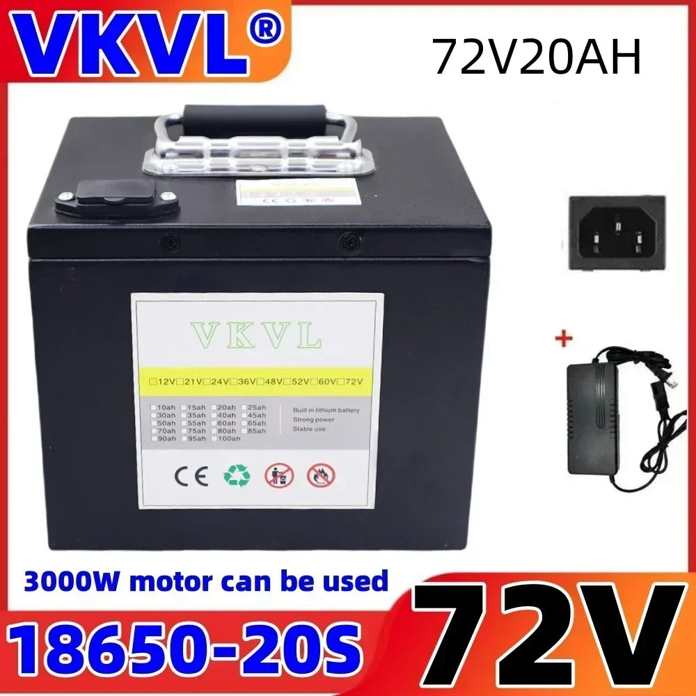 Air fast transportation 72V New Full Capacity Power 18650 Lithium Battery 20ah-40ah  Lithium Battery Pack Suitable for 250-2000W