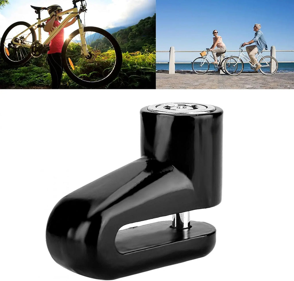 Disc Brake Lock | Anti-Theft Security for Bicycles & Motorcycles | Black/Red/Blue