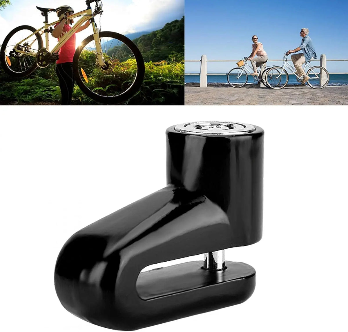 Disc Brake Lock | Anti-Theft Security for Bicycles & Motorcycles | Black/Red/Blue