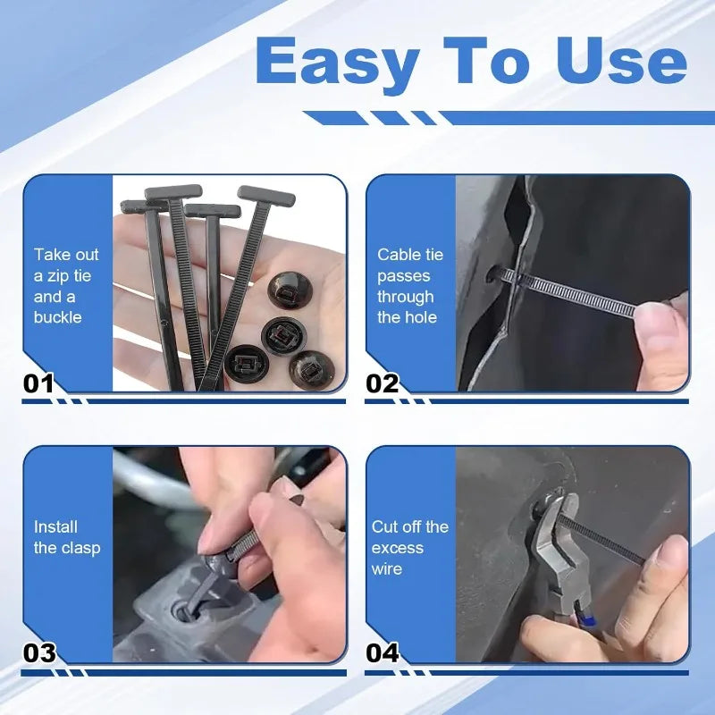 Nylon Cable Ties (1000 pcs) | Self-Locking Heavy Duty | Buckle
