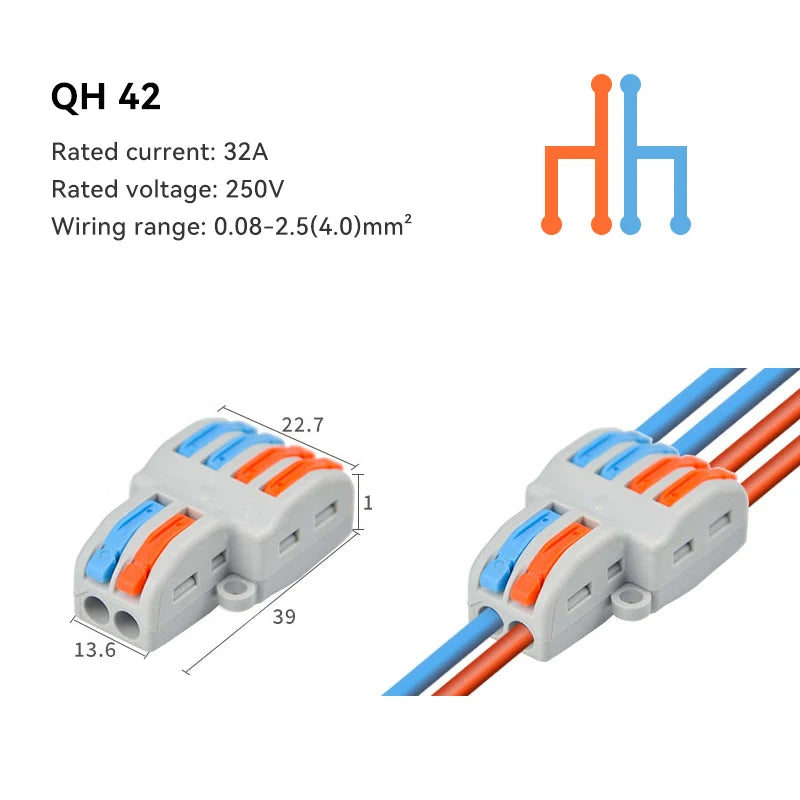 Push-In Wire Connector Splitter | 1-In Multi-Out | 32A 250V