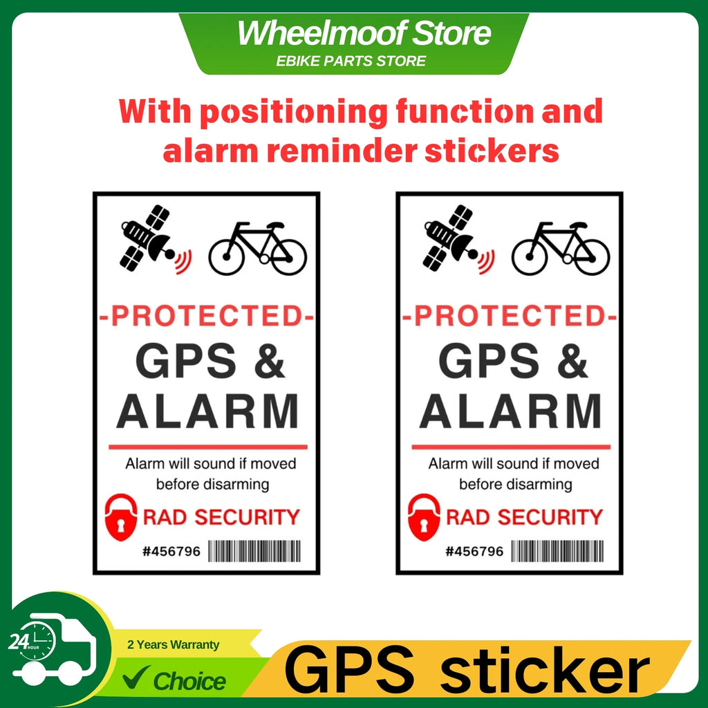 68mm * 40mm GPS Protected Tracking Warning Sticker Bicycle Bike Theft Prevention