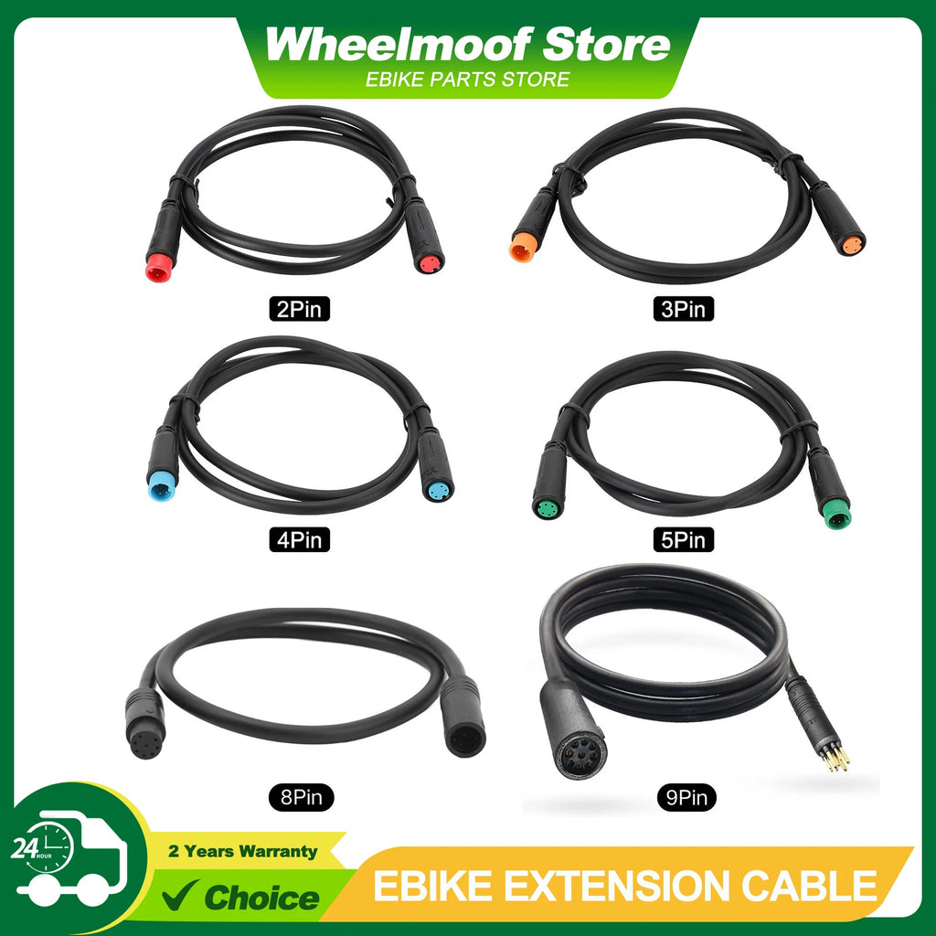 E-Bike Extension Cables | 2/3/4/5/8/9 Pin | Motor, Brake, Display, Controller & Throttle