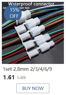 1set 2.8mm 2/3/4/6/9 pin Automotive Quick connection Electrical wire connector Male Female cable terminal plug Kits Motorcycle