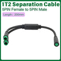 E-Bike Y-Splitter Cable | 1 Male to 2 Female | Brake Signal Sensor | 20cm