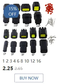 1set 2.8mm 2/3/4/6/9 pin Automotive Quick connection Electrical wire connector Male Female cable terminal plug Kits Motorcycle