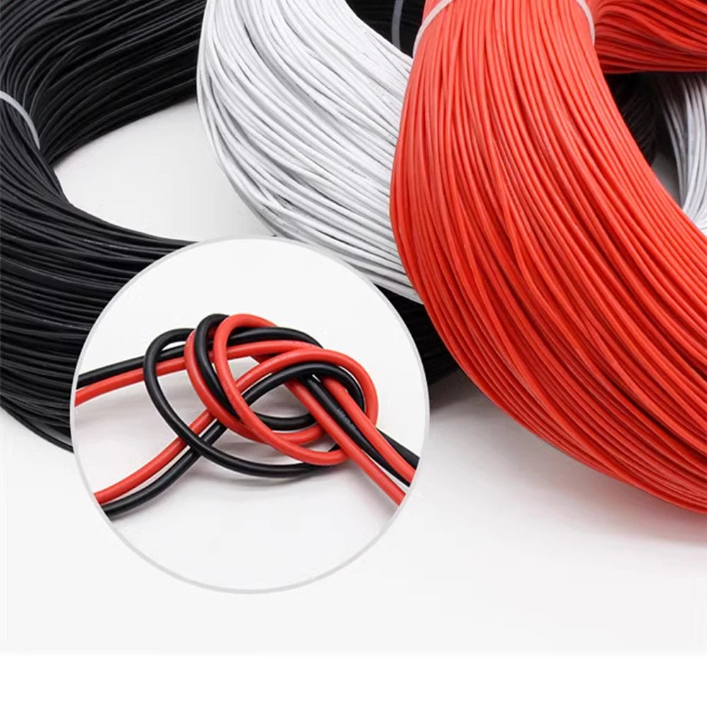 Super-Soft Silicone Wire | Red/Black 6–24AWG | Car Battery / Power