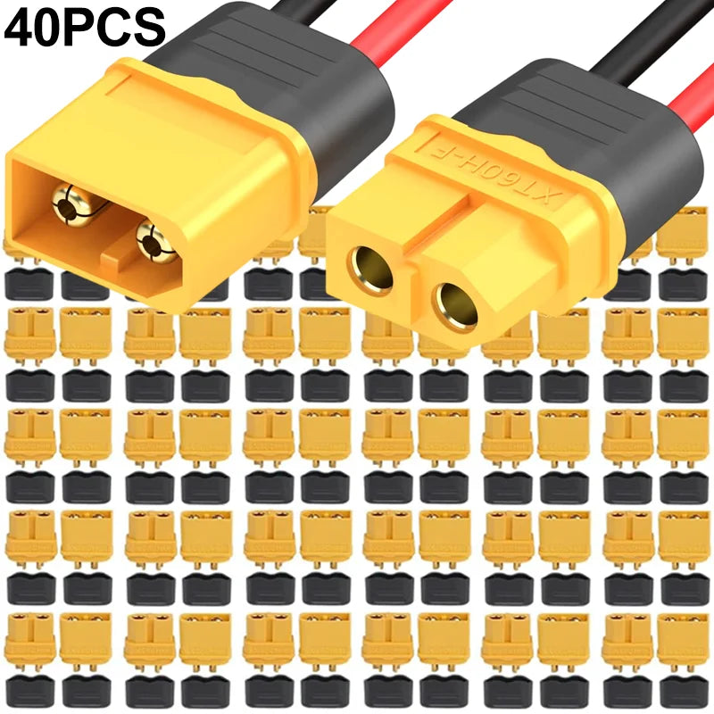 XT60H Bullet Connector Plugs | Male & Female w/ Sheath | RC LiPo