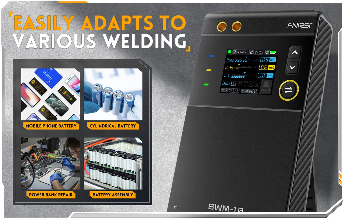 FNIRSI SWM-10 Portable Spot Welder | 5000mAh | 18650 Battery Packs