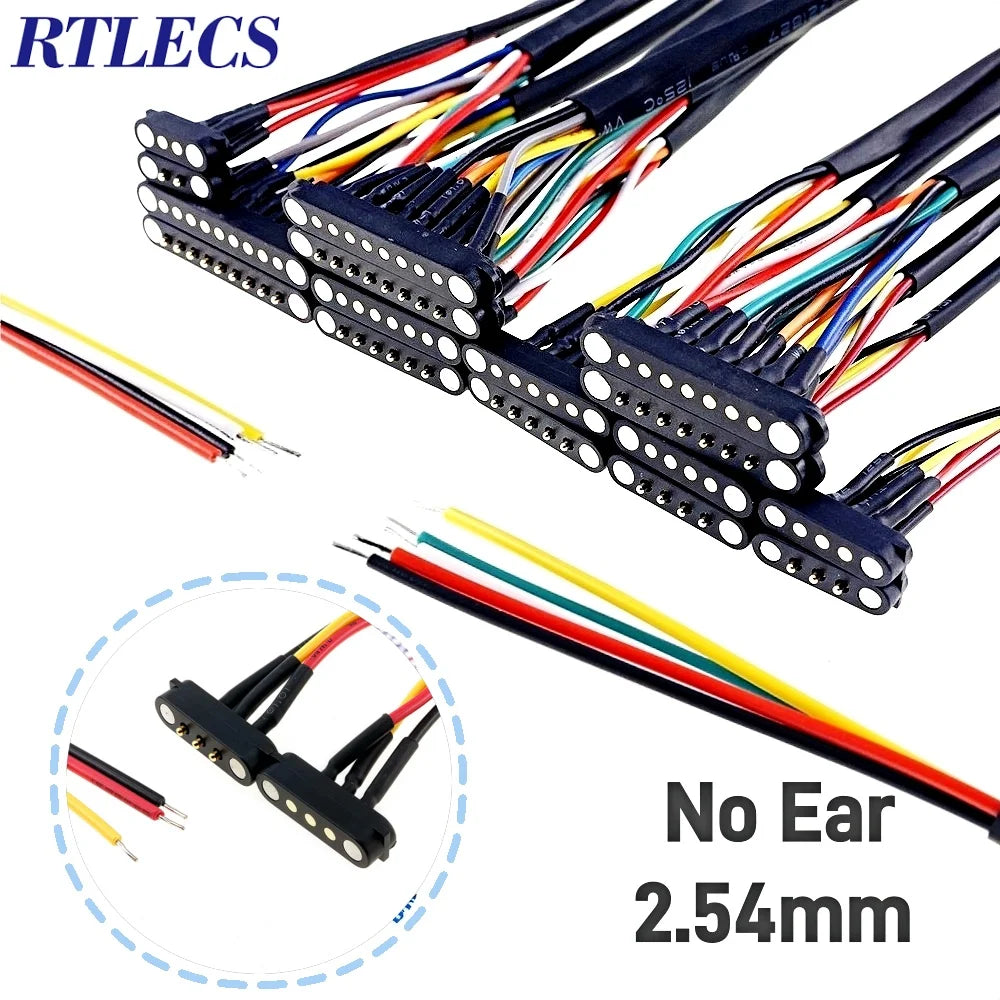 2A DC Magnetic Pogo Pin Connector 2Pin 3Pin 4 5 6 7 8 9 Pin Pogopin Male Female spacing 2.5/2.80mm Spring Loaded DC Power Socket