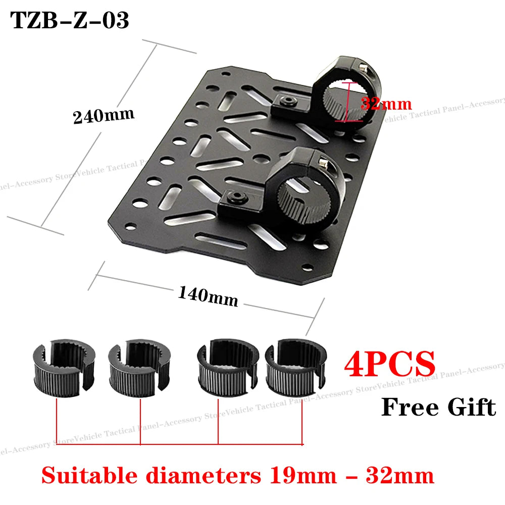 Motorcycle Molle Panel universal navigation bracket multifunctional crossbar mobile phone GPS fixed bracket riding equipment