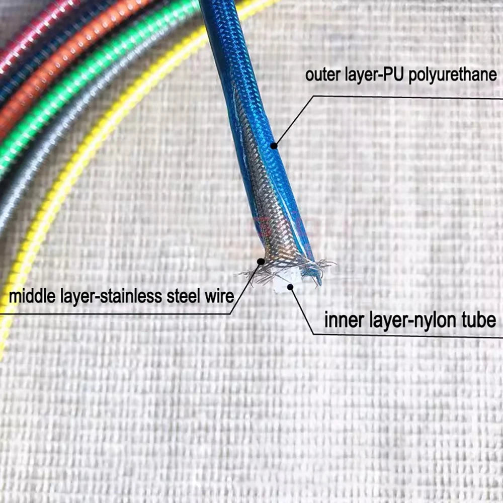 Braided Hydraulic Brake Hose | 10mm Banjo, 28-Degree Fitting | Universal Motorcycle Racing Line
