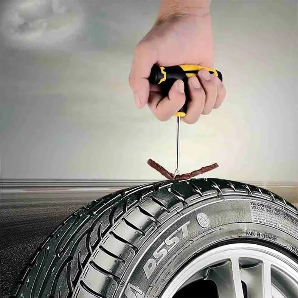 Tubeless Tire Repair Kit | 7-Pc Puncture Plug Set