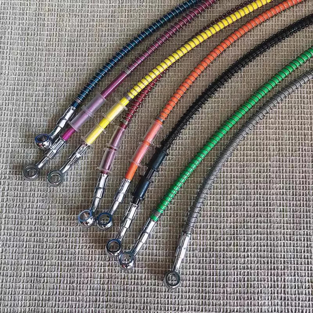 Braided Hydraulic Brake Hose | 10mm Banjo, 28-Degree Fitting | Universal Motorcycle Racing Line