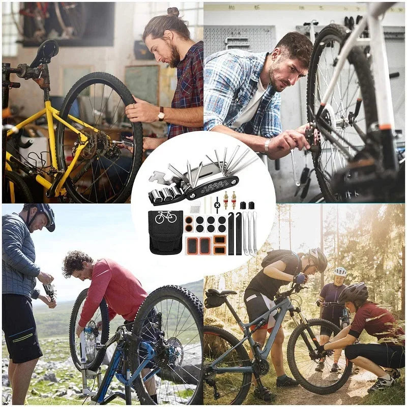 Bike Repair Tool Kit | Multi-Tool + Pump + Patch | Portable
