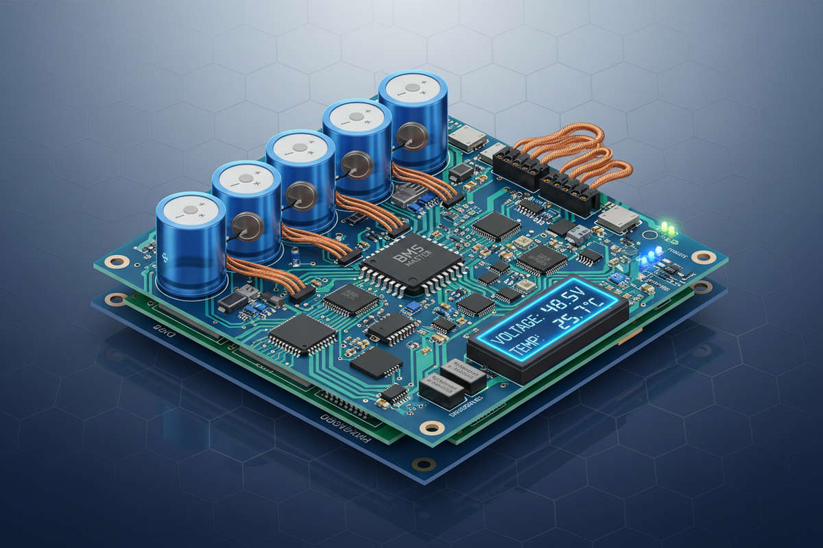 13S 48V 50A Smart BMS | Battery Management System | Wired