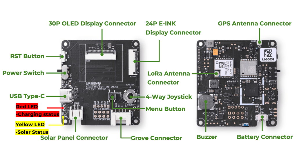 Meshtastic LoRa Tracker Node | Wio Tracker L1 | GPS, 868/915MHz