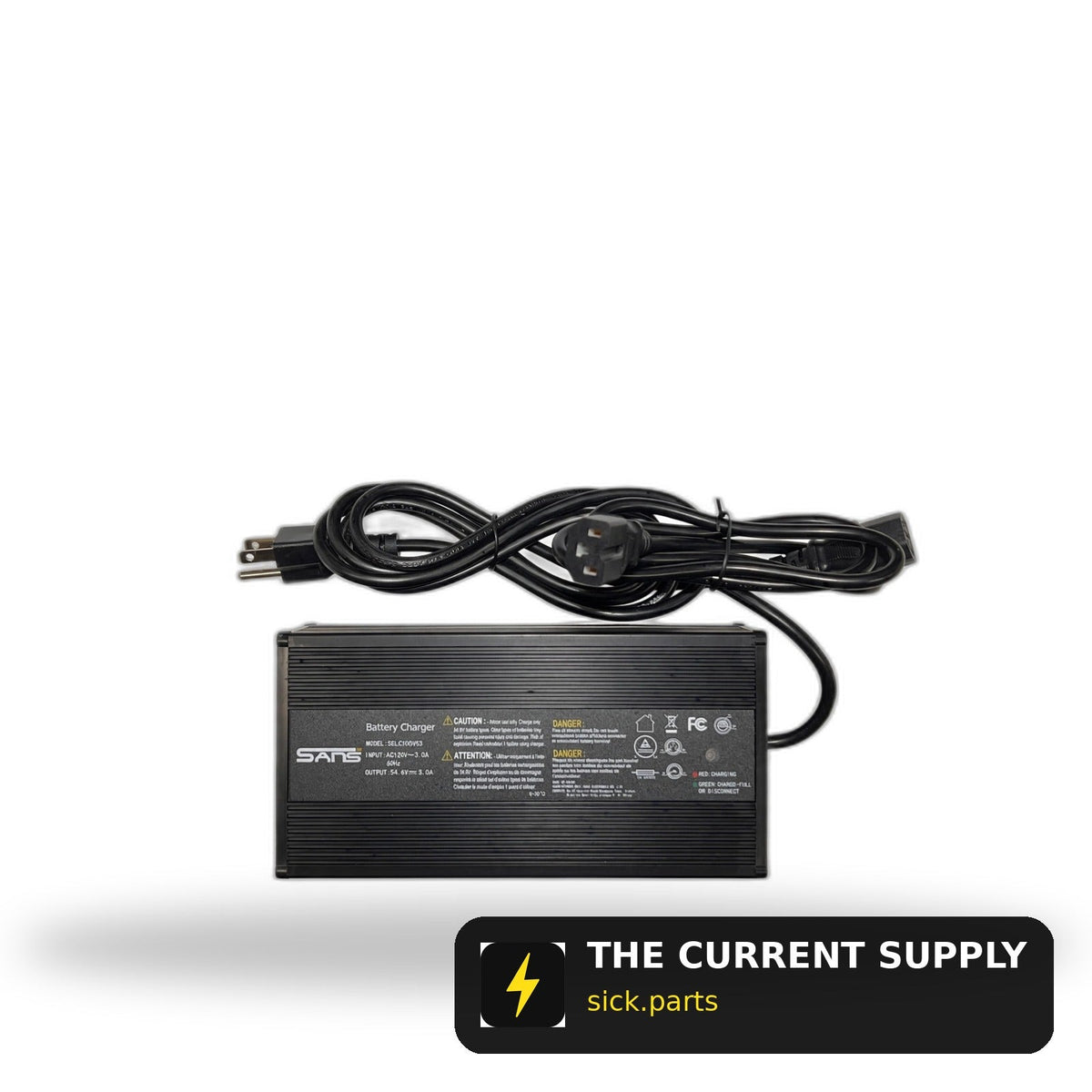 Lithium Charger 48V/5A Universal PC Plug Output: 54.6V/5A Emmo Urban