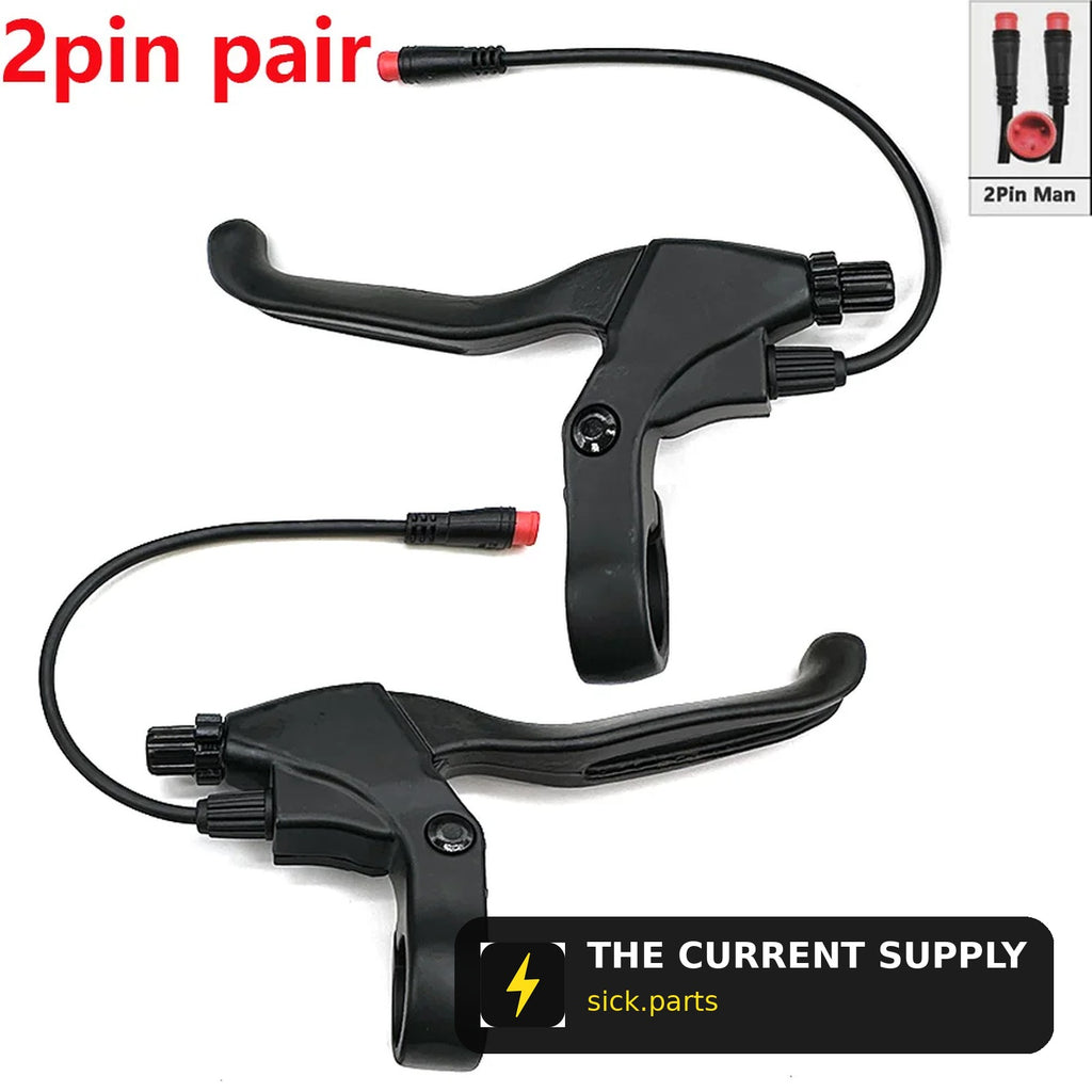 Electric Brake Levers | 2-Pin E-Bike / Scooter | Left / Right / Pair