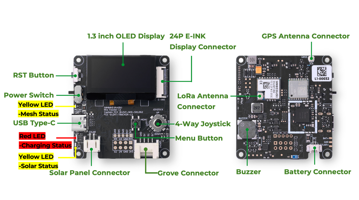 Meshtastic LoRa Tracker Node | Wio Tracker L1 | GPS, 868/915MHz