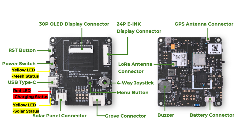 Meshtastic LoRa Tracker Node | Wio Tracker L1 | GPS, 868/915MHz